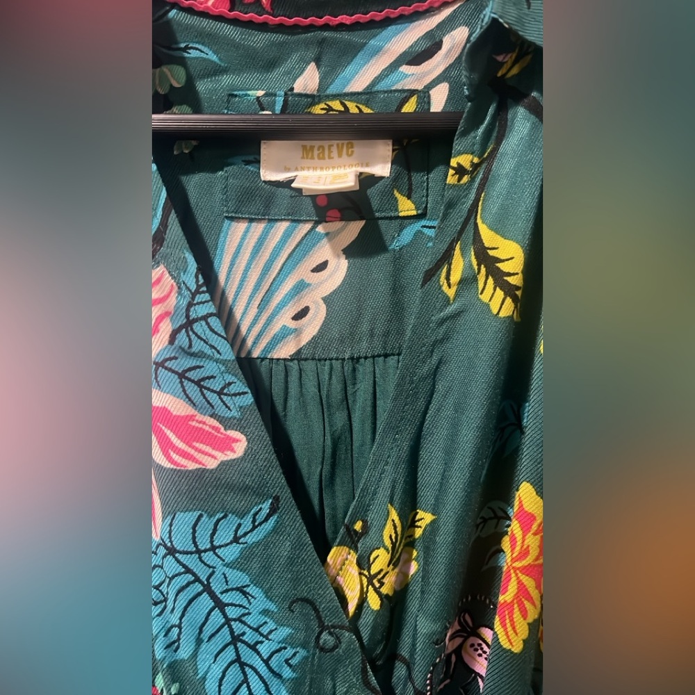 Anthropologie Maeve Buttonfront shirt dress size 4 - Picture 4 of 4
